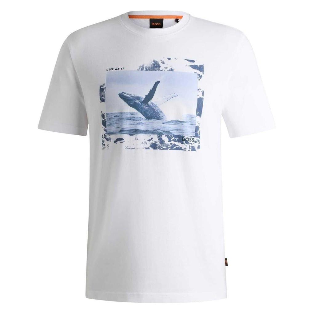 Boss Mens Whale Cotton T-Shirt