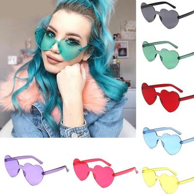 1 Stück Trendige Herz Sonnenbrille Damen Sonnenbrille Retro Liebe Herzförmige Brille Damen Shopping Sonnenbrille