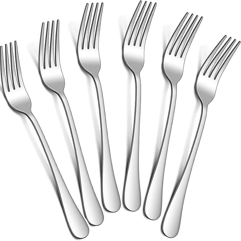 6/12Pcs Stainless Steel Dinner Fork Set 8In Fruit Fork Kit Cutlery Dessert Fork for Home Kitchen Restaurant Kitchen Tableware Se