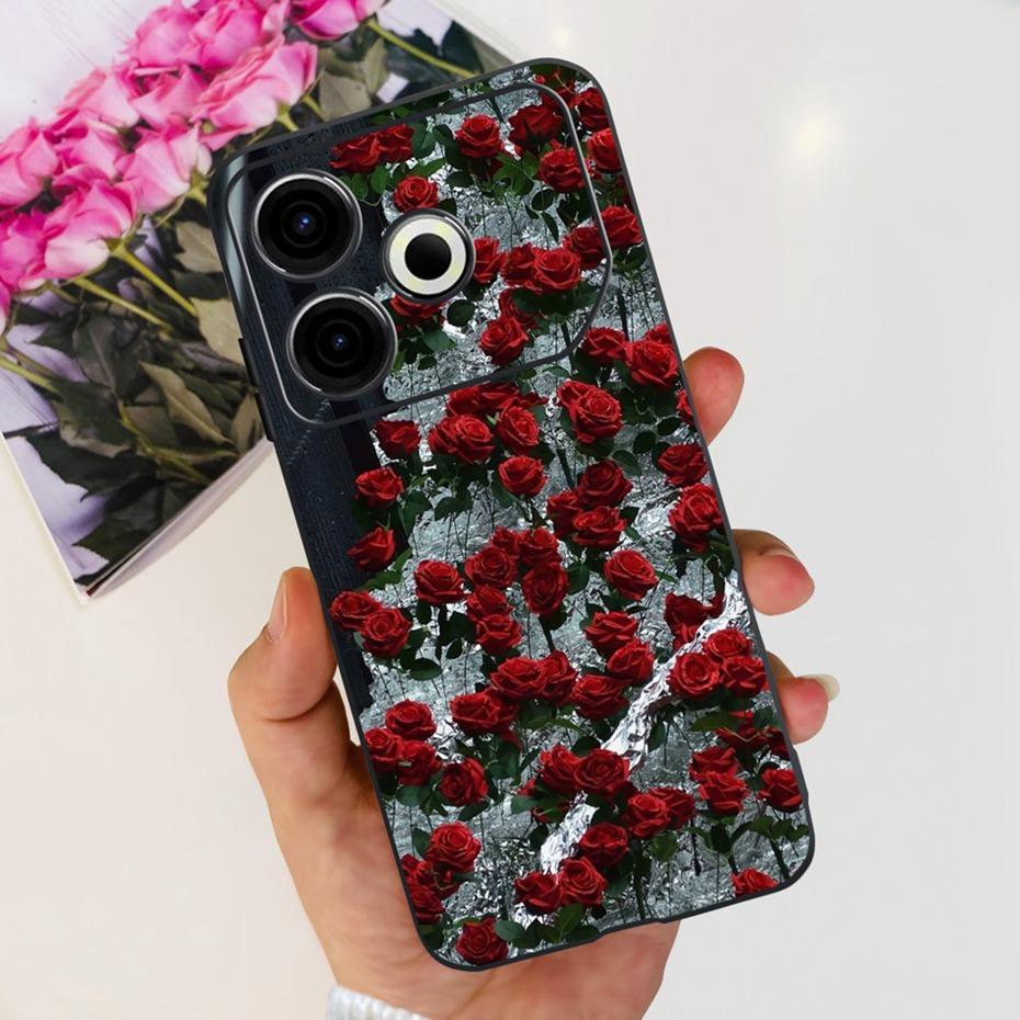 2024 Fashion Case For Tecno Pova 6 Neo Black Silicone Soft TPU Back Cover For Tecno Pova 6Neo 4G Phone Cases
