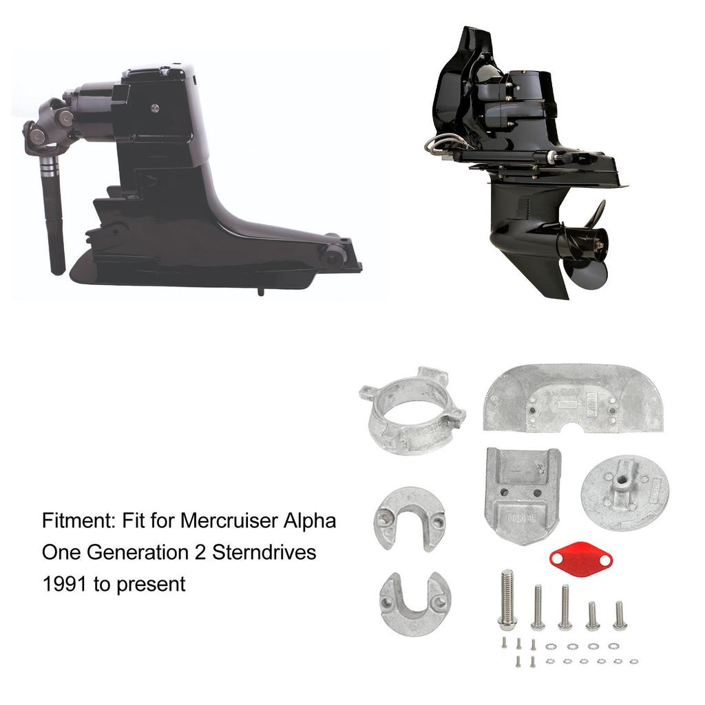 888756Q01 Marine Aluminium Anode Kit Replacement For Mercruiser Alpha 1 Generation 2 Sterndrives