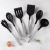 6Pcs Kitchen Cookware Silicone Kitchenware Non-stick Cooking Tools with Holder Spatula Spoon Ladle Egg Beaters Shovel Utensils Set