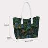 Gothic Cemetery Tote Bag Dark Vibes Spooky Green Ivy Pattern Daily Use Shopper Shoulder Bag 