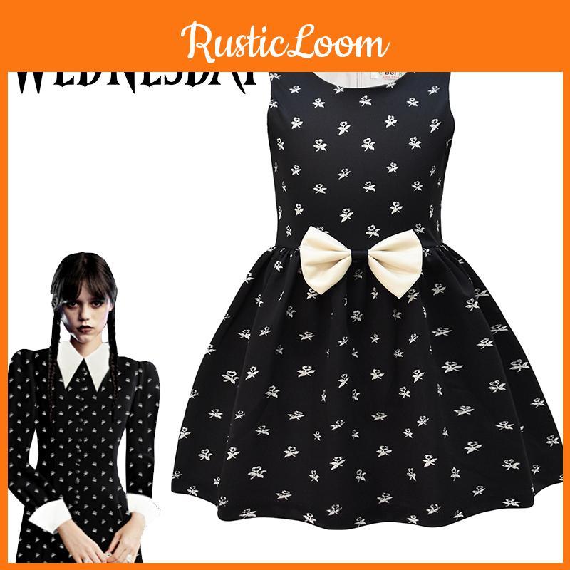 High Quality The Addams Family Wednesday Cosplay Costume For Kids