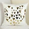 Luxurious Gold Shining Printed Cotton Throw Pillow Case For Elegant Home Decor
