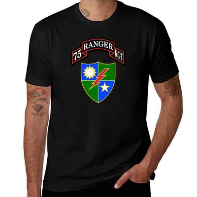 75. Ranger Regiment Unisex T-Shirt Weiche Haptik Basic Baumwoll-T-Shirt