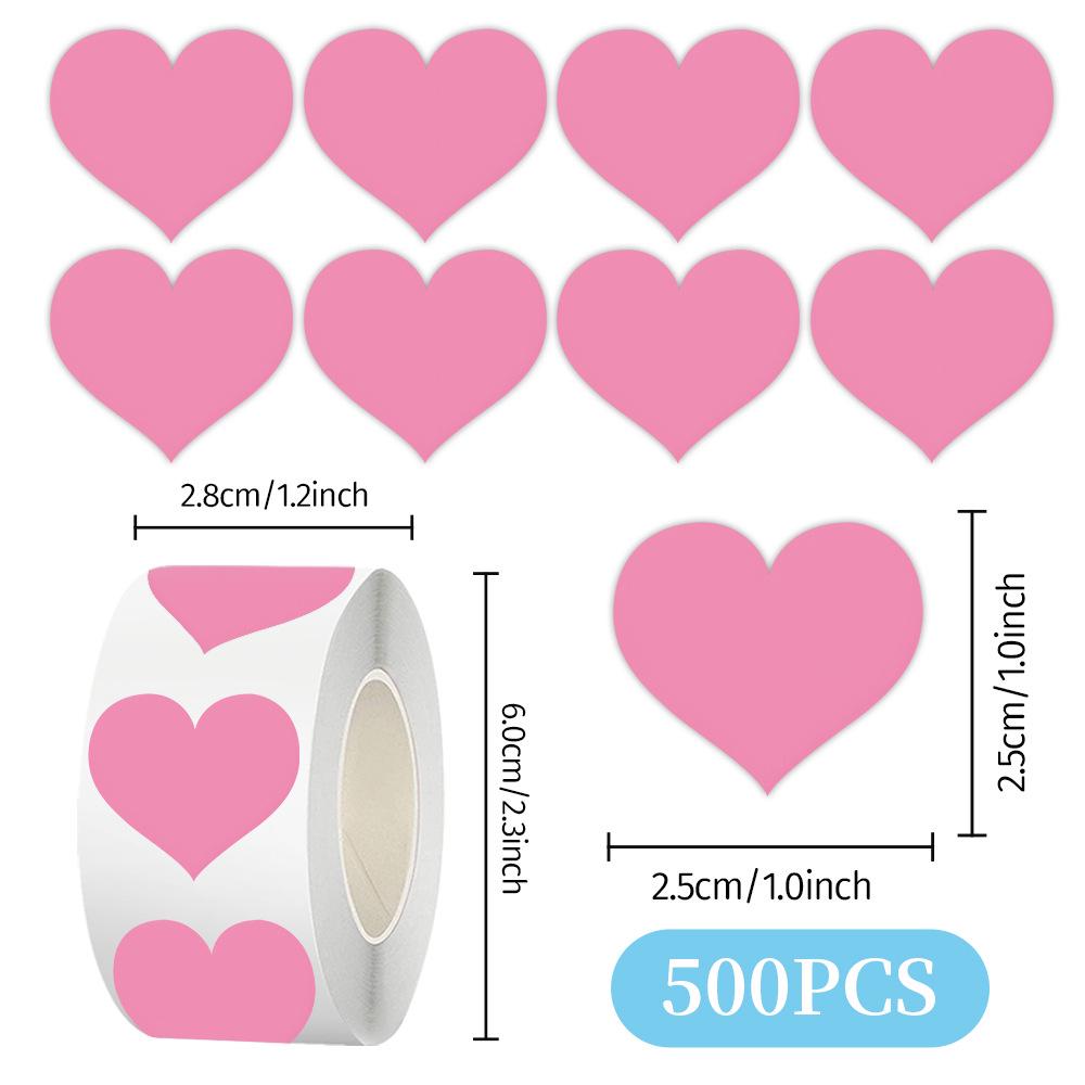 Colorful Heart-Shaped Thank You Stickers for Gift Sealing and Packaging