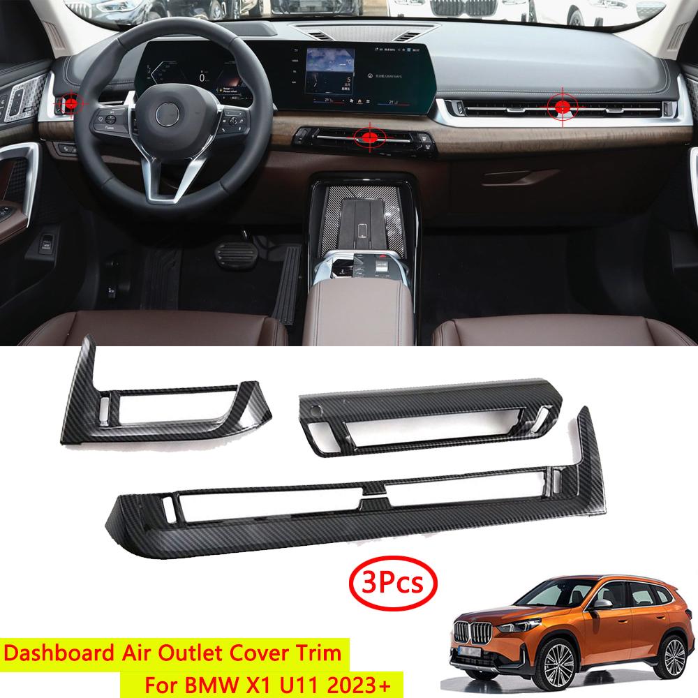 

Для BMW X1 U11 2023 2024 ABS з вуглецевого волокна Вигляд автомобільної приладової панелі Повітряний отвір Вихідна кришка Накладка Автоаксесуари Carbon Fiber