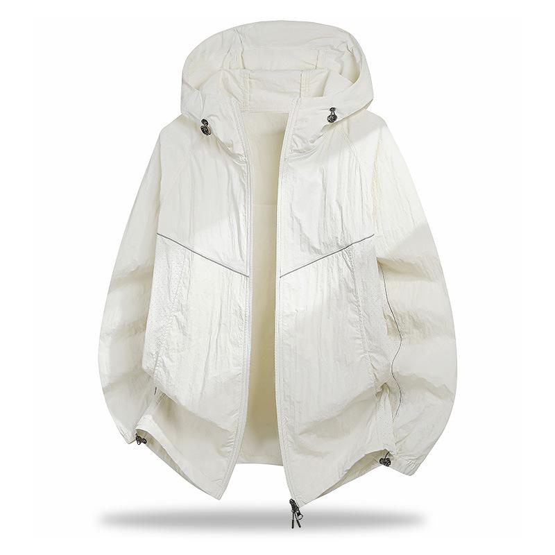 Sunscreen jacket men's 1011 summer sports style thin cool breathable hooded loose sunscreen clothes women