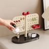 Adjustable Jewelry Storage Rack DIY Pegboard Organizer Bow Storage Box Cosmetics Storage