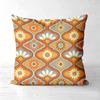 Retro Boho Floral Throw Pillow Covers 70s Vintage Home Decor Pattern Cushion Cover Suitable for Sofa Bedroom Car Pillow Cover