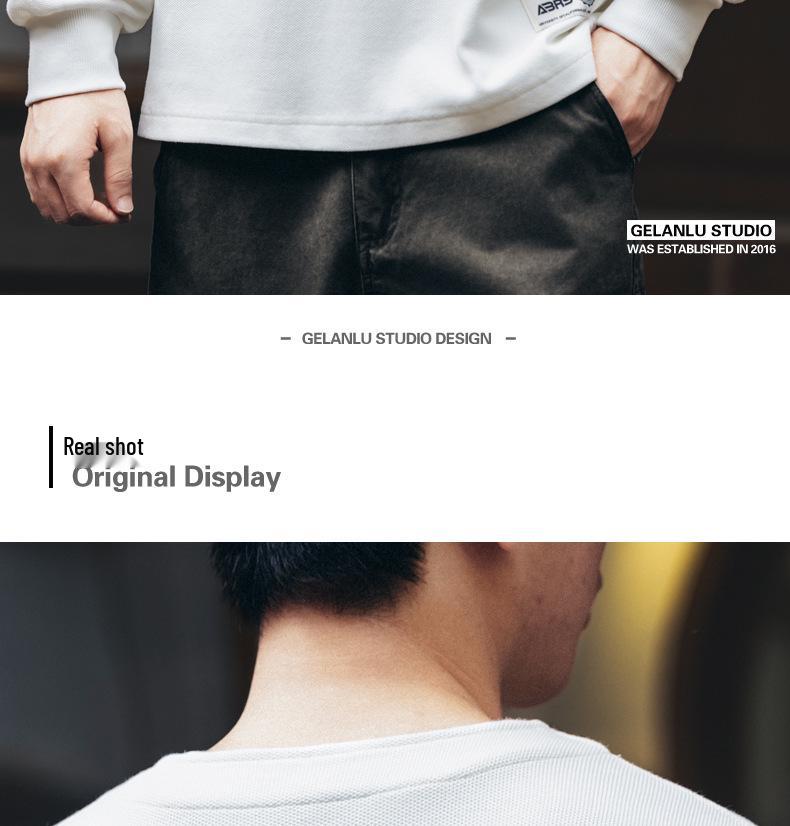 Premium Retro American Henley Collar Long Sleeve Men's Hoodie - Autumn Plus Velvet, Loose Fit High-Grade Pure Cotton POLO Shirt