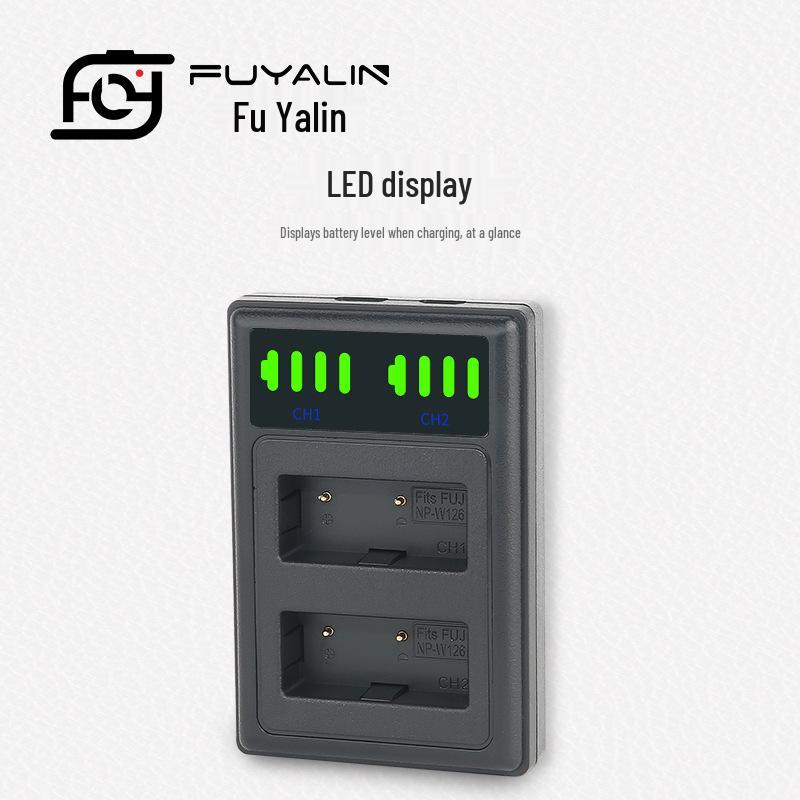 NP-W126 Charger for Fujifilm XT30, X100V, XS10, XT3, XA7, XE4, XPRO3 LED2-W126