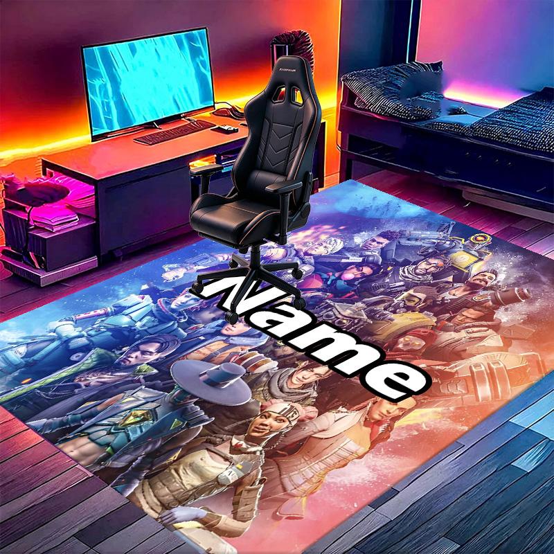Custom Name Personalized Apex Legends Print Carpet, Versatile Home Decor Rug, for Playroom, Apartment, Balcony, Entryway, Hallway Gift