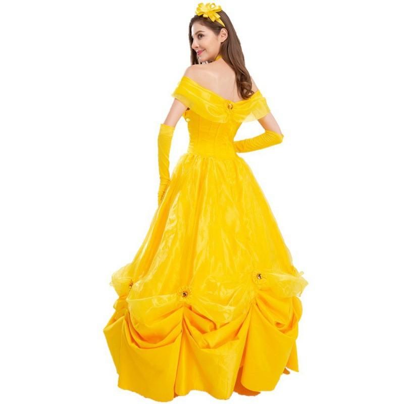 Enchanting Belle Princess Costume Dress For Women Perfect For Halloween Parties And Stage Performances