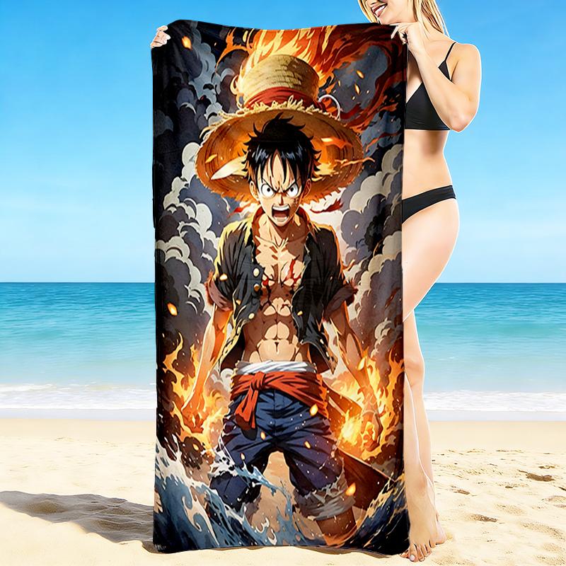 1Pc One Piece Adventure Beach Towel, Quick Dry, Multi-Use for Beach Pool Gym Yoga Home Travel, Christmas, Halloween, Xmas Gift M929271