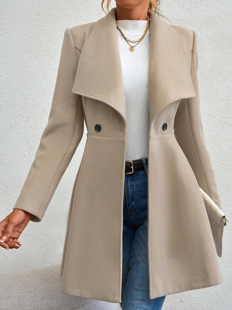 Damen Doppelreiher Trenchcoat in vier klassischen Farben