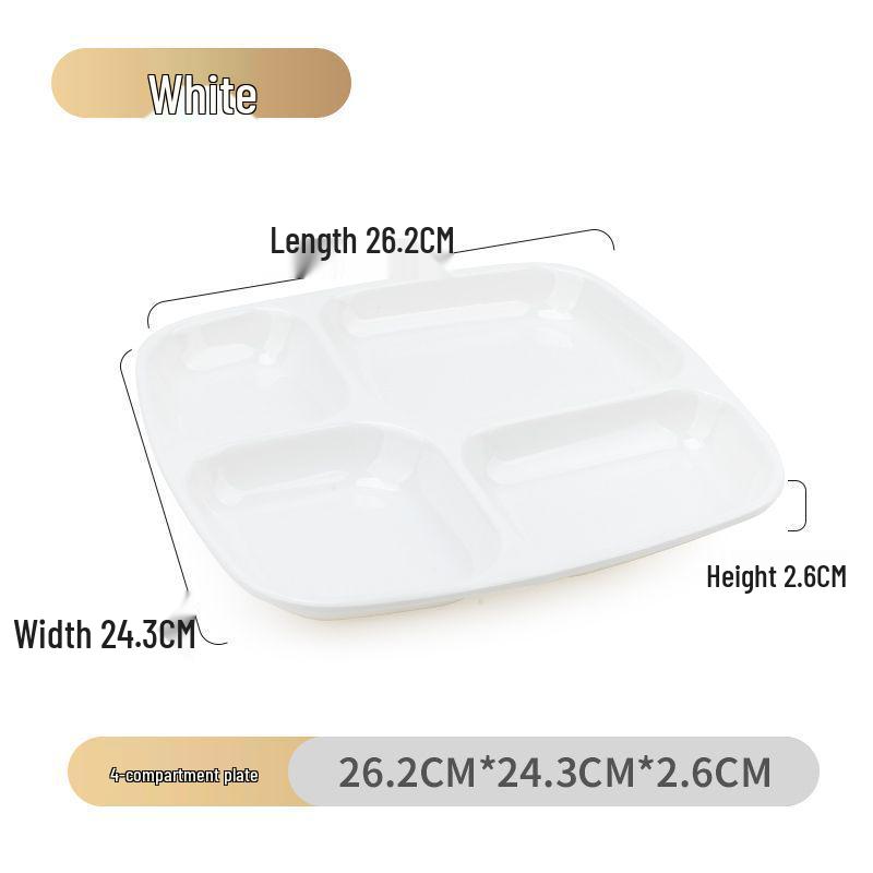 Drop-Proof Melamine Six-Grid Food-Grade Dining Plate