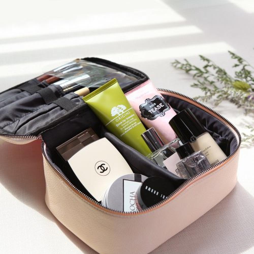 BLancbLack OppLe Big TraveL Pouch L Beige