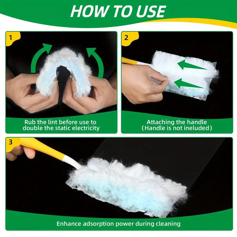 11-111pc Disposable Duster Refills Handle Not Included Replaceable Dusting Cloth Table Dust Cleaning Tools for Home Office Blind