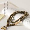 Chinese-style Natural Green Sandalwood Multi-loop Bodhi Men's Bracelet, Hand-held Prayer Beads, Niche Exquisite Women's Accessory