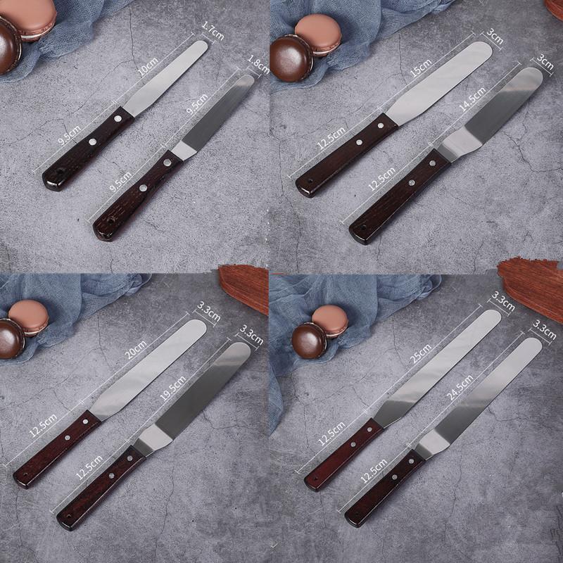 4/6/8/10 Zoll Edelstahl Kuchenspatel Buttercreme Icing Zuckerguss Messer Glätter Pinsel Küche Gebäck Kuchen Dekorationswerkzeuge