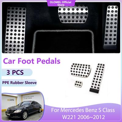 Pro Mercedes Benz S Class W221 2006~2012 Autopedály Brzda Protiskluzový Plynový pedál Příslušenství Kryty bez vrtání díl Palivo Brzda