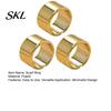 Non-slip Scarf Ring 3Pcs Minimalist Round Rings, Golden Plastic Slide Women Simple Holders for Neckerchiefs Shawls Shirts Electroplated