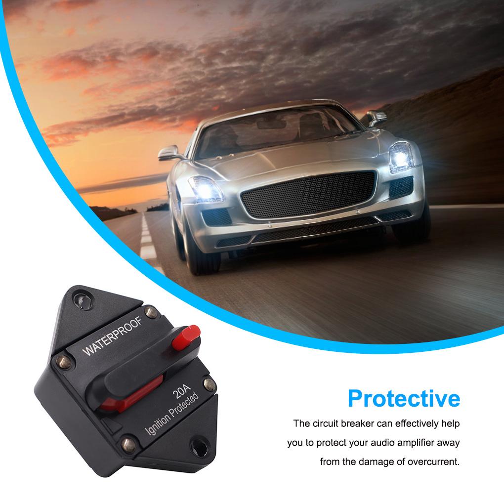 Vehicle Audio Amplifier Circuit Breaker IP67 Waterproof Insulative Replacement Splash-proof RV Protective Fuse 100A