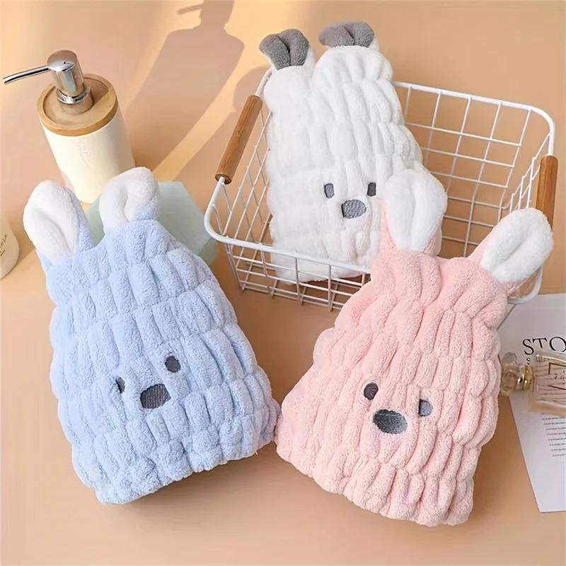 1PC Creative Rabbit Design Hair Drying Cap, Cute Cartoon Hair Towel For Bathroom, Elastic Super Absorbent Shower Cap
