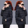 Winterverdickte Kurze Steppjacke Damen Locker Kapuzensteppjacke Damen Kleine Steppjacke War Dünne Winterjacke