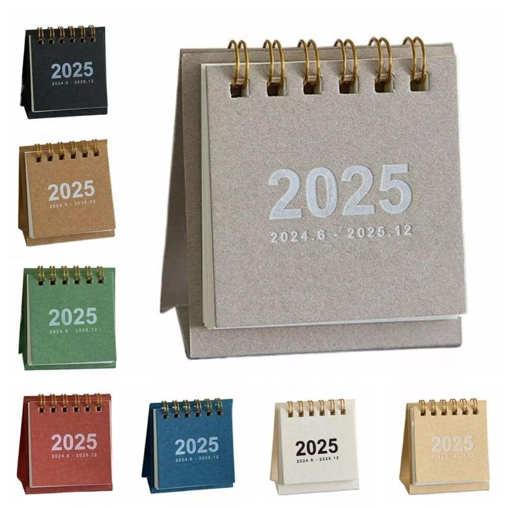Home Decoration Mini Calendar Thick Paper Desktop Decorations 2025 Daily Planner