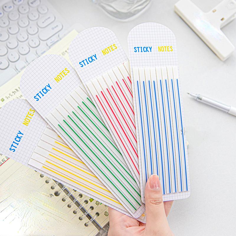 

160 шт. Stickey Note Ins Простота Тонкая горизонтальная линия Индексная наклейка Прекрасный пост Липкие студенческие принадлежности Канцелярские аксессуары