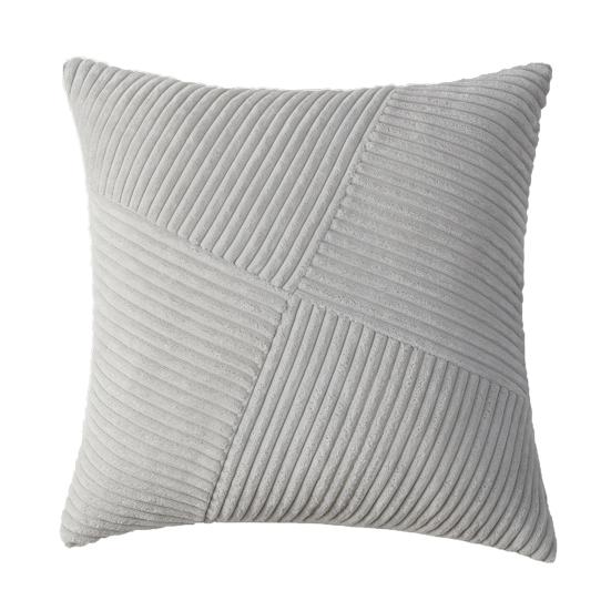 Boho Strukturierter Kissenbezug Cord Streifen Patchwork Dekokissenbezug 18x18 Zoll Rustikaler Kissenbezug für Bauernhaus Zuhause Sofa Couch Bett Wohnzimmer