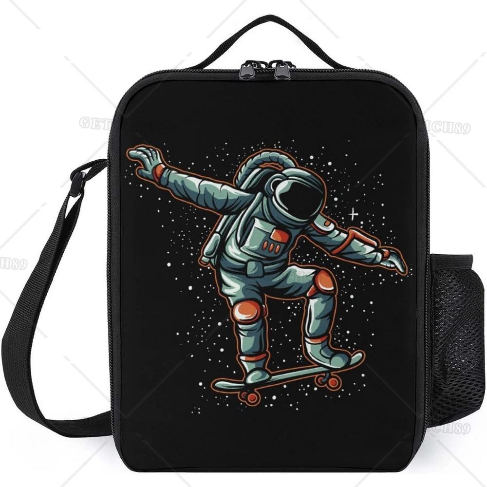 Galaxie Astronaut Potisk Moderní Izolovaná Obědová Taška Opakovaně Použitelný a Přenosný Obědový Box Nádoba na Jídlo pro Unisex Děti do Školy Piknik