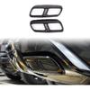 Exhaust Muffler Tail Pipe Trim Cover Compatible with Land Rover Range Rover Sport 2023 2024, Stainless Steel Rear Exhaust Pipe Cover Trim (Black)
