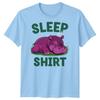 Sleep Shirt Hippo Unisexs T Shirt Cartoon Animal
