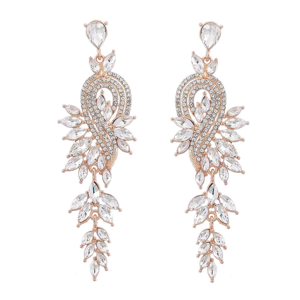 High-end fashion earrings Phoenix water drop shape long women's accessories pendant earrings