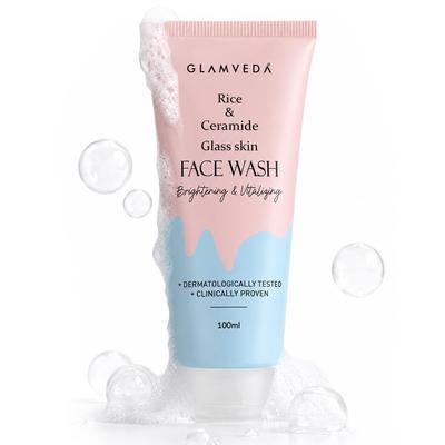 Glamveda Rice & Ceramide Face Wash for Dry & Sensitive Skin 100ml