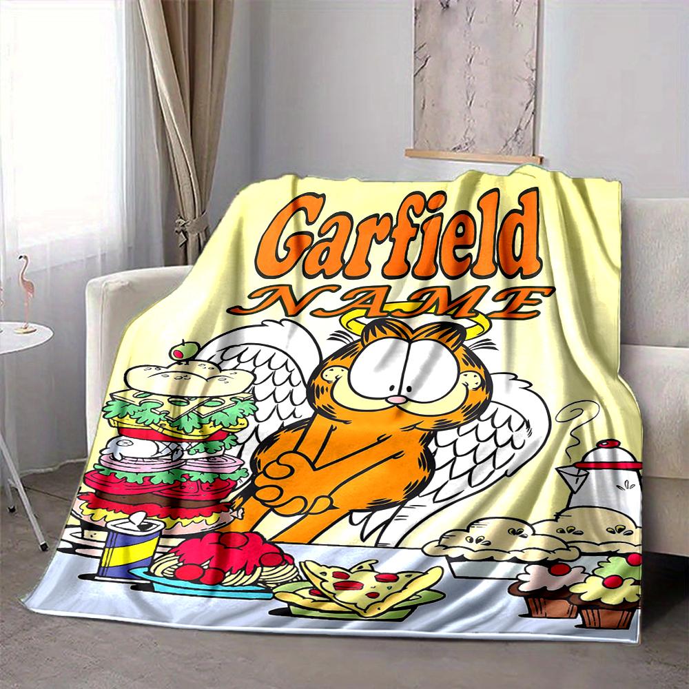 Custom 1pc Garfield Christmas Celebration Blanket, Soft And Comfortable Blanket, Casual Warm, Camping Travel Blanket, Birthday Gift Q91267