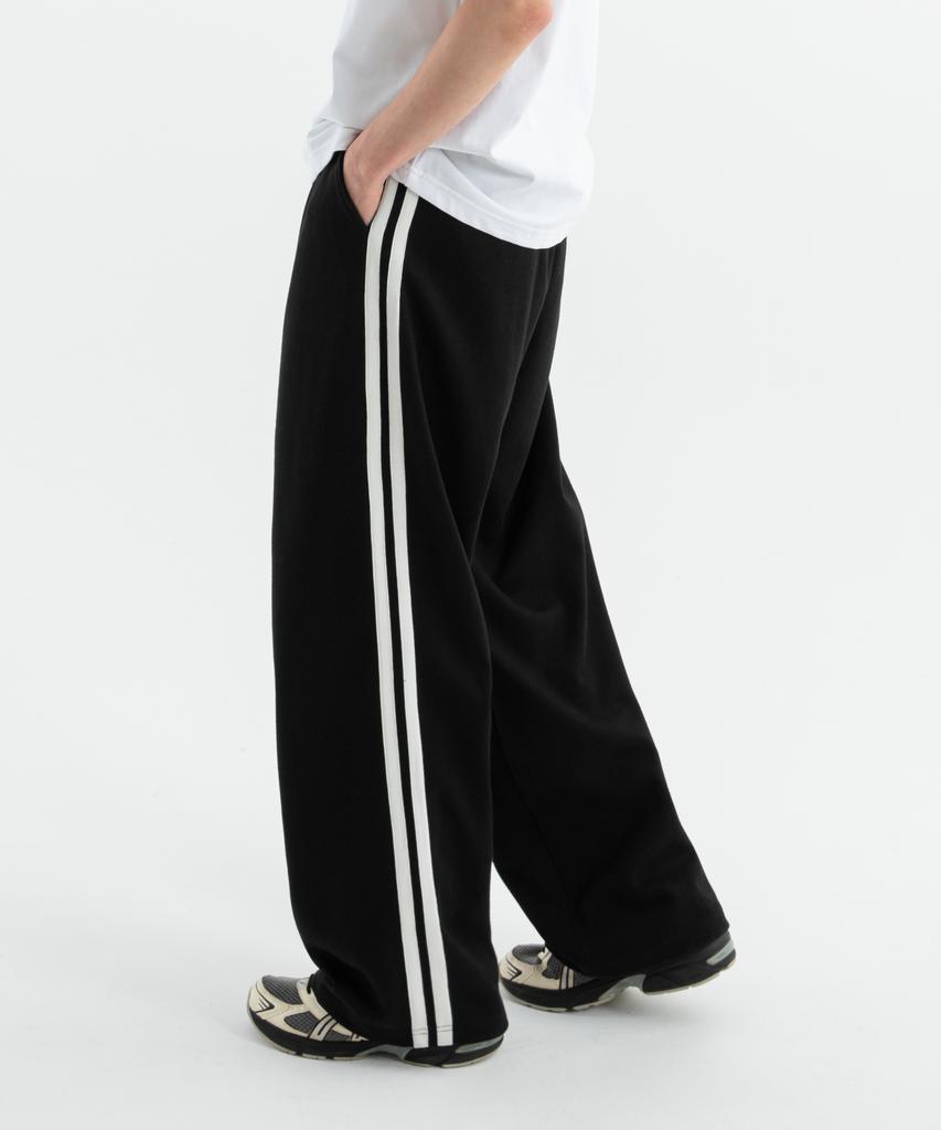 BRENSON Line Track One-Pleat Wide Sweatpants ( 4 Colors )