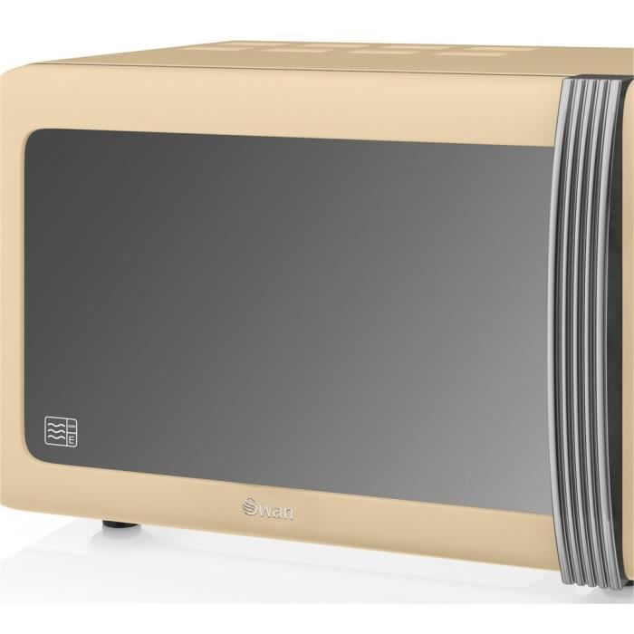 Four Micro-ondes Combiné - SWAN - 20L - Creme - 800 Watt - 8 Fonctions De Cuisson Automatique