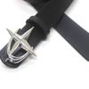 PU Leather Leather Belt Zinc Zinc Alloy Waistband Fashion Cross Star Buckle Belts  Women