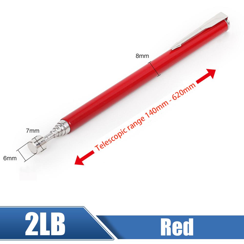 

Магнитный захват Телескопическая палка Сильный магнит Легко носить для Авторемонта и Осмотра 2LB красный