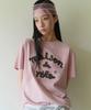 ROLAROLA Maison De Rola Embroidery Pigment Loose Fit T-Shirt I/Pink