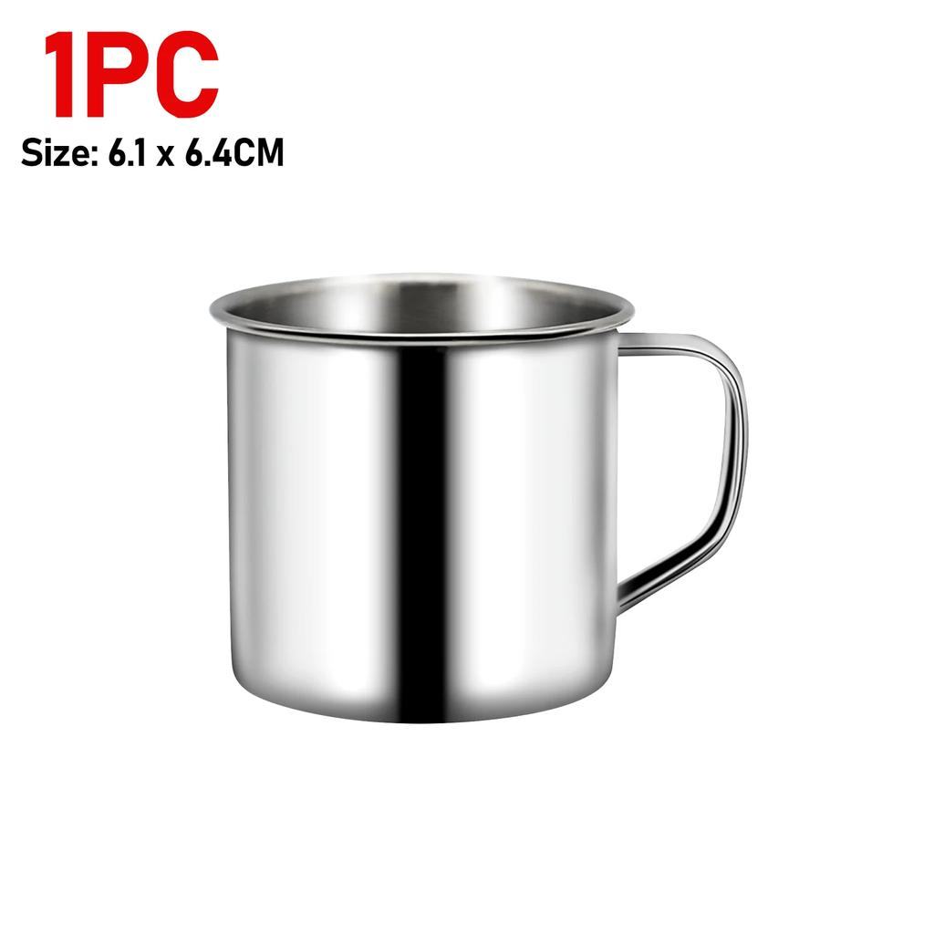 Nerezové hrnky na kávu Izolovaný hrnek na kávu a čaj s uchy Nerozbitný 200ml Kovový hrnek Hrnek Kuchyňské doplňky