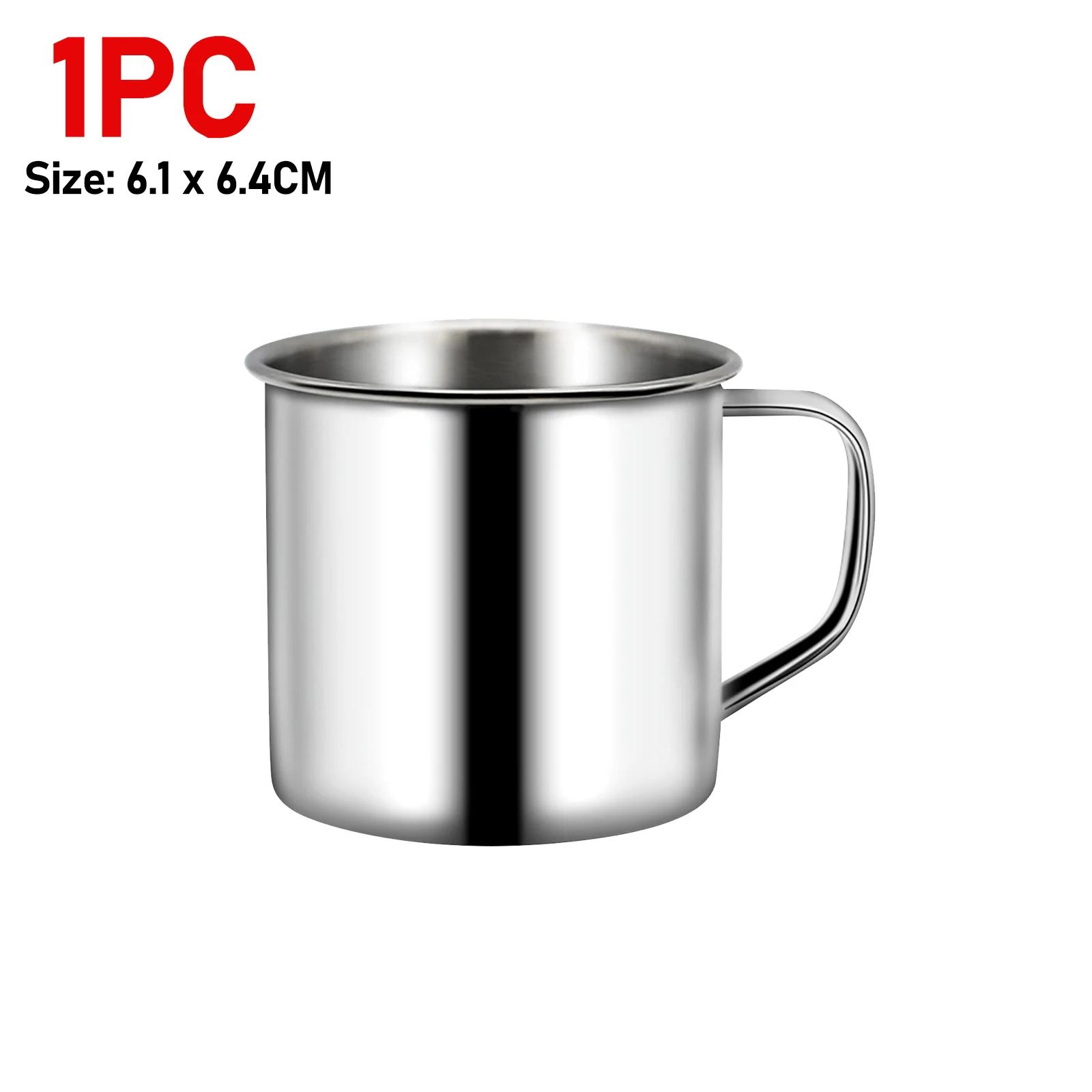 

Кружки для кофе из нержавеющей стали, термоизолированные чашки для кофе и чая с ручками, небьющиеся металлические кружки объемом 200 мл, кухонные принадлежности 200ML