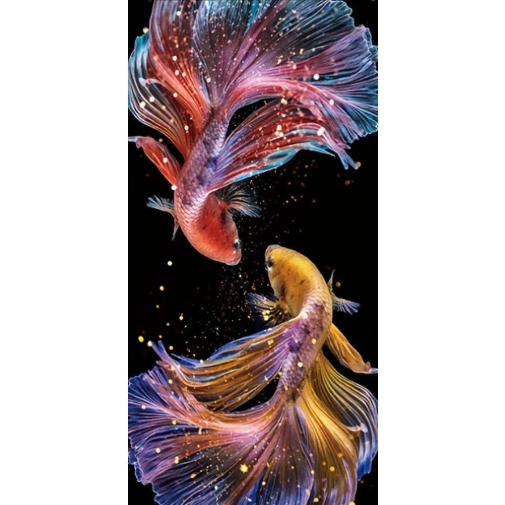 Abstract Koi Canvas Painting Wall Art Fish Posters And Prints Carp Pictures For Living Room Decor