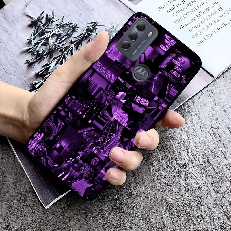 

Phone Case For Moto G85 G55 G05 G14 G75 G31 G50 G10 G20 G30 G60 G13 G32 G84 G54 G53 G72 G24 Power Purple Aesthtic Moto G50 5G