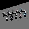 1 Stück Stahl Kristall Edelstein Augenbrauenring Tragus Helix Rook Ohrring Piercings Gebogener Bananenpiercing Lippen Helix Ringe Schmuck 16G